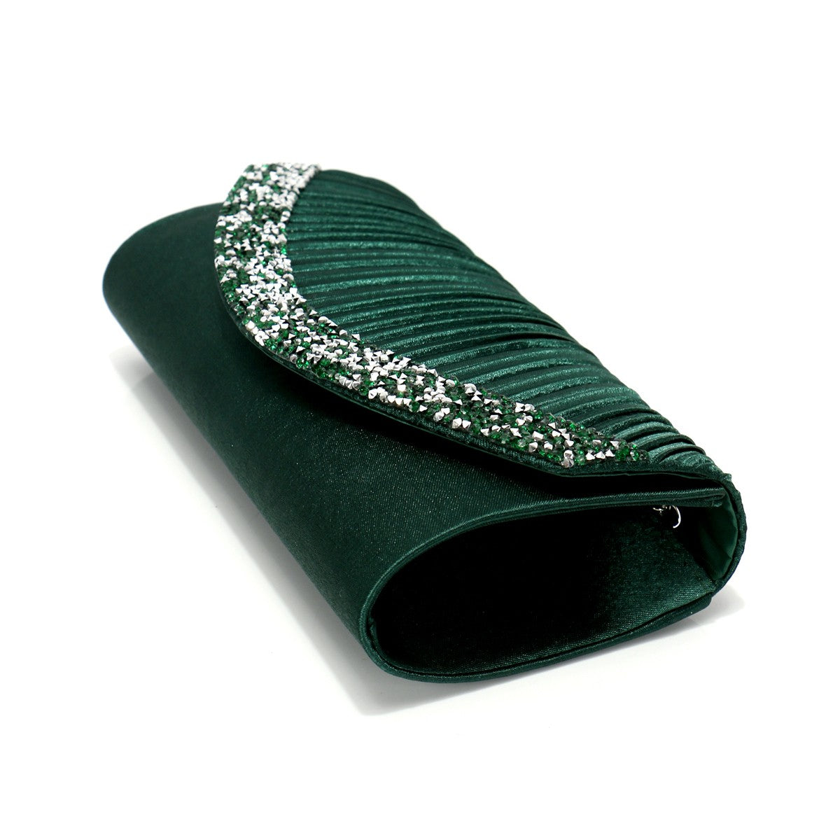 Glitter Envelope Desing Women Evening Bags Satin Shoulder Chain Handbags Rhinestones Luxury Prom Banquet Purse