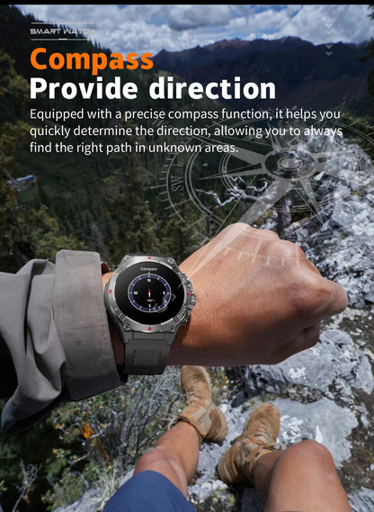 Smartwatch COLMI V76 GPS 2025 Tela AMOLED Ultra 1.43" Bússola e Altímetro Integrados Chamada Bluetooth Smart Watch Bateria 500mAh