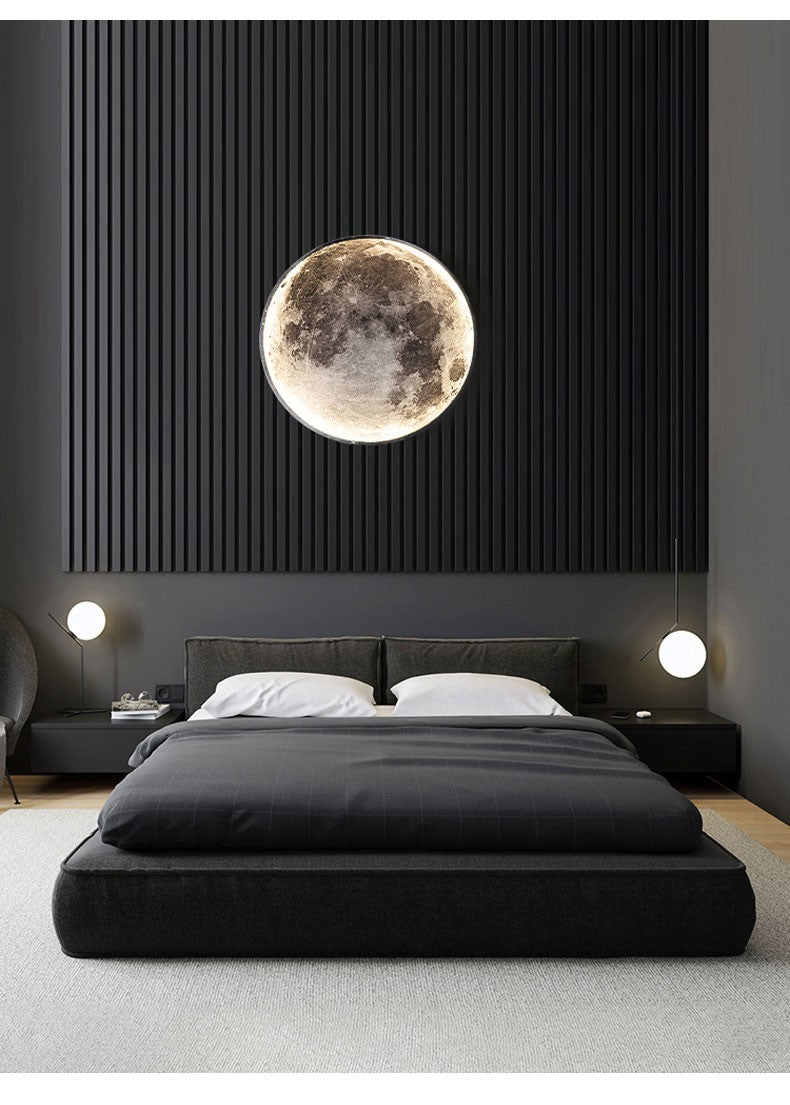 Moon Wall Lamp Living Room Background Wall Ceiling Lamp Art Bedroom Ceiling Lamp Imitating the Moon Surface Decorative Lamp