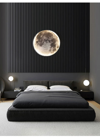 Moon Wall Lamp Living Room Background Wall Ceiling Lamp Art Bedroom Ceiling Lamp Imitating the Moon Surface Decorative Lamp