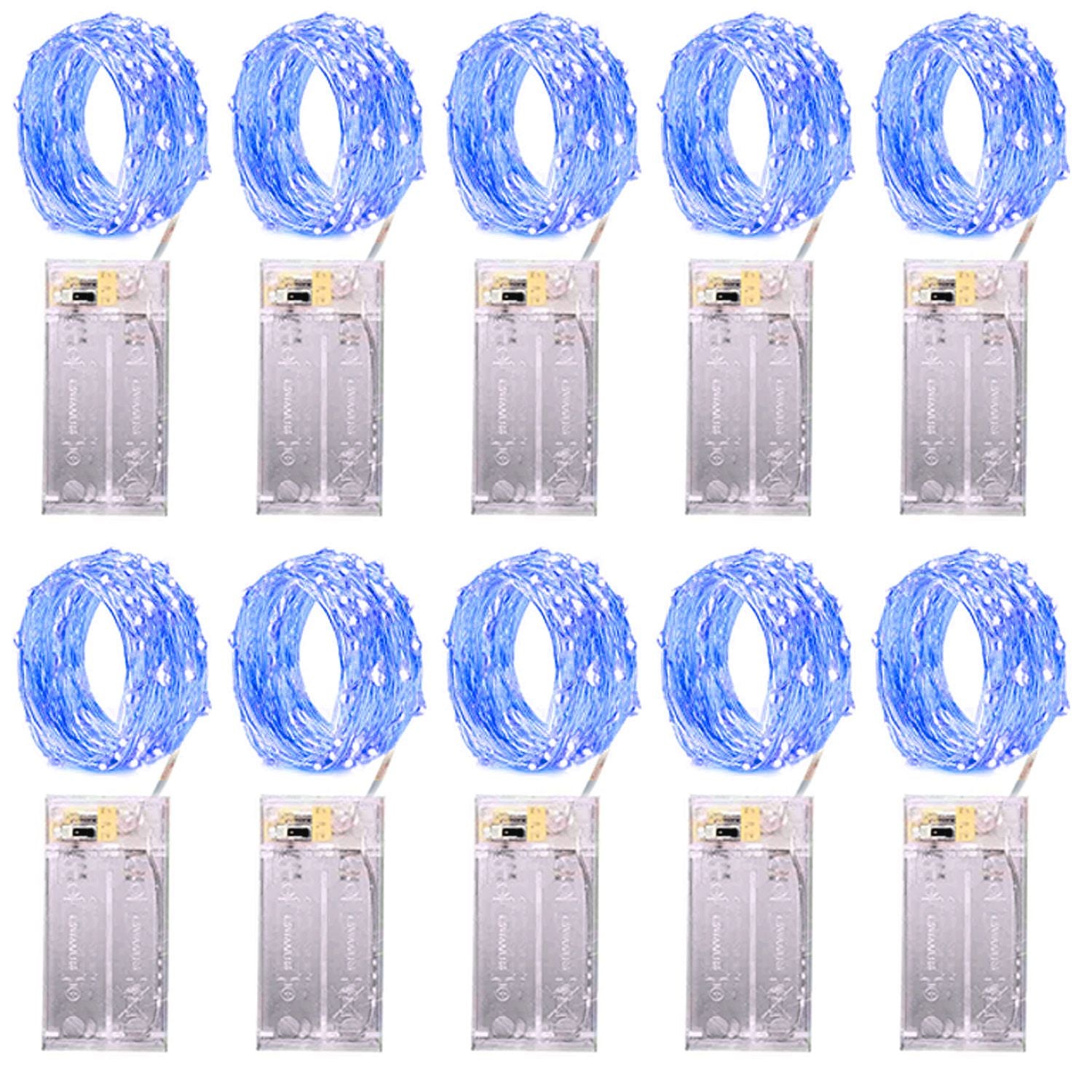 10pcs 2m 3M 5M 50led Copper Wire LED String lights Holiday lighting Fairy Garland For Christmas Tree Wedding Party Decoration