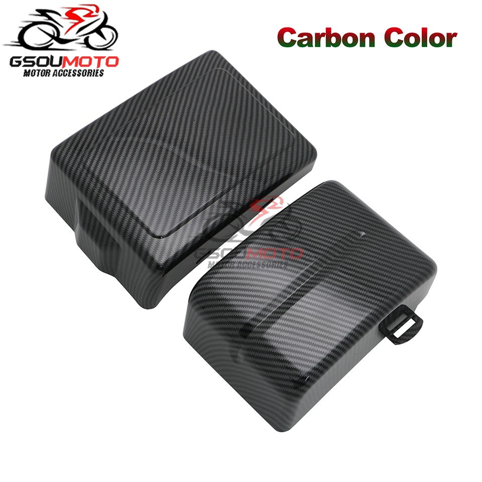 Motorcycle Black Battery Side Fairing Frame Covers Cap For Harley Dyna Street Fat Bob Super Glide Wide Glide Switchback FLD FXD