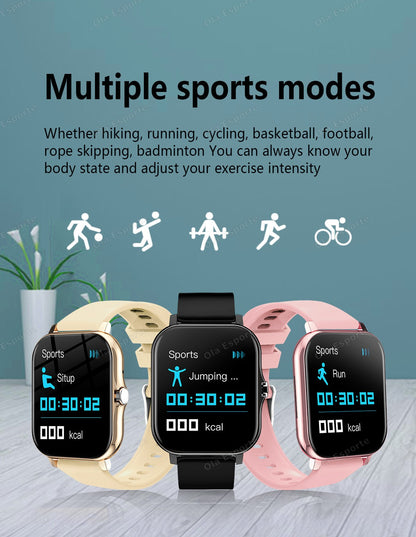 2025 Smart Watch 2.01 Inch HD Display Bluetooth Call Message Preview Sport Modes DIY Dial Weather Forecast Watches For Men Women