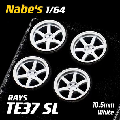 1/64 Chika  Wheels with Rubber Tires Model Car Modified Parts BBS RS  JDM VIP For Hotwheels Tomica MiniGT ?Supplied with axle?