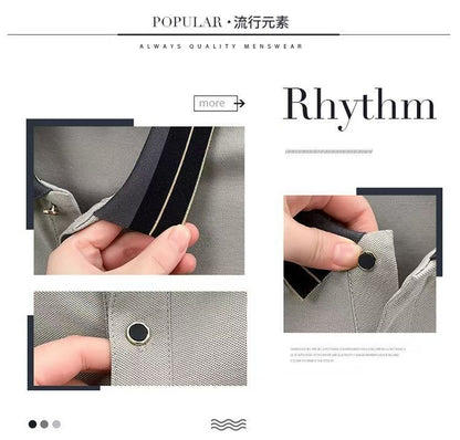 Men'S New Embroidered Short Sleeved Striped Grid Polo Shirt, Business Casual Fashionable Breathable Clothing, Youthful Fashion,