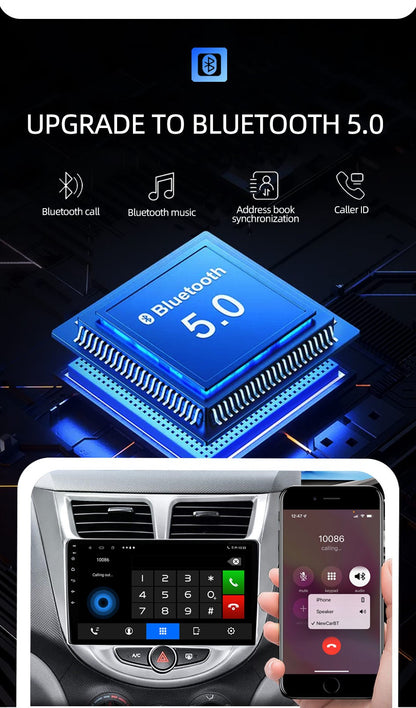 Android 12 Car Radio For Hyundai Solaris Verna Accent 1 2010 - 2016 Multimedia Video Player Navigaion GPS 2 din 4G DVD Head unit