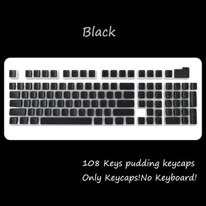OEM Profile PBT Keycaps 108 Keys Pudding Keycap For Cherry MX Switch Mechanical Keyboard RGB Gamer backlit Key Caps Custom DIY