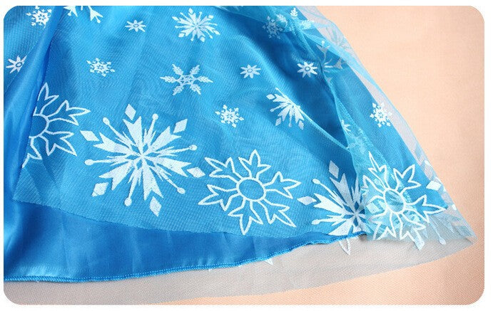 Girls Ice Snow Princess Cosplay Dress with Long Cloak Kids Outfit for Halloween Carnival Birthday Theme Party Role?Play Dress?Up