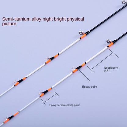 Fiberglass/Carbon Half-titanium Fishing Rod Tip Retractable Half/All Titanium Alloy Carbon Fiber 45/55/60cm Winter