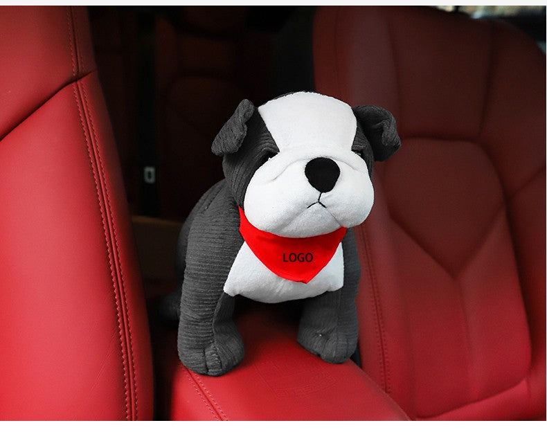 Car Interior Bulldog Car Seat Creative Living Room Ornament PP Cotton Fresh Air Cartoon Funny Toy Home Decoration Accessories
