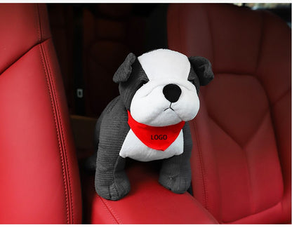 Car Interior Bulldog Car Seat Creative Living Room Ornament PP Cotton Fresh Air Cartoon Funny Toy Home Decoration Accessories