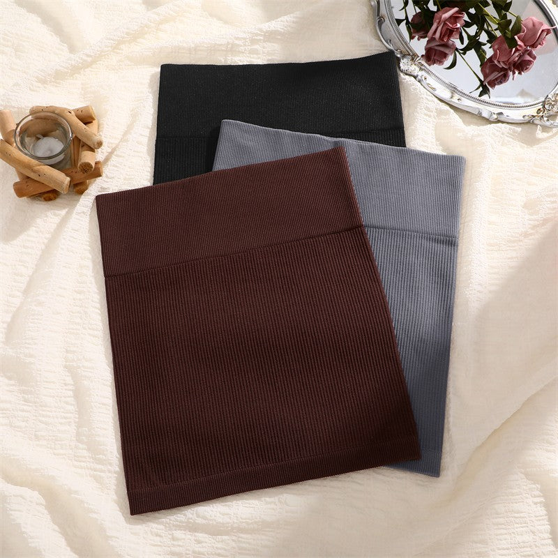 Women's High Waist Ribbed Striped Mini Skirt Tight Night Club Party Pencil Skirt Casual Short Skirt Sexy Solid Color Bodycon New