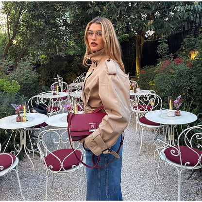 Belted Waist Cropped Trench Double Breasted Stand Collar 2025 Autumn Chic Elegant Women Coat Casual Vintage Office Lady Jacket