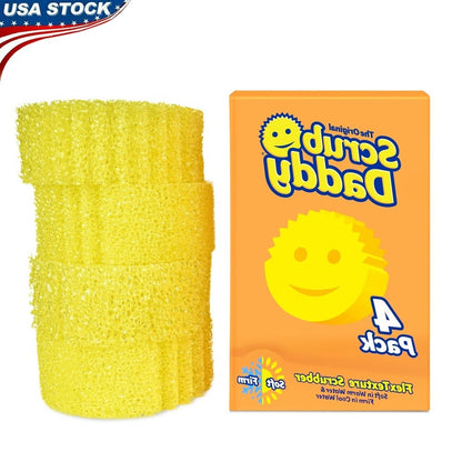 Esponja de Cozinha Multiuso Sem Riscos Espuma FlexTexture Dupla Face Pesada Ferramenta de Limpeza Resistente a Odores Manchas Pratos