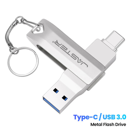 Type C 2 in 1 USB 3.0 Flash Drive 16GB 32GB 64GB 128GB 256GB pendrive pen drive real capacity usb memory stick for phone and pc