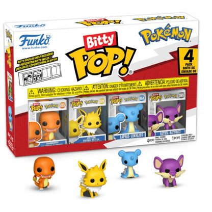 Funko Bitty Pop Pokemon Pikachu Bulbasaur Caixa Surpresa Charmander Pacote com 4 Bonecos Minis Colecionáveis Brinquedo Modelo Presentes de Natal