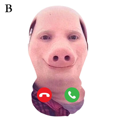 John Pork Smiling Interesting 3D Printed Seamless Mask Head Cover Party Cosplay Props UV Protection Shield Ronaldo Pattern Gift