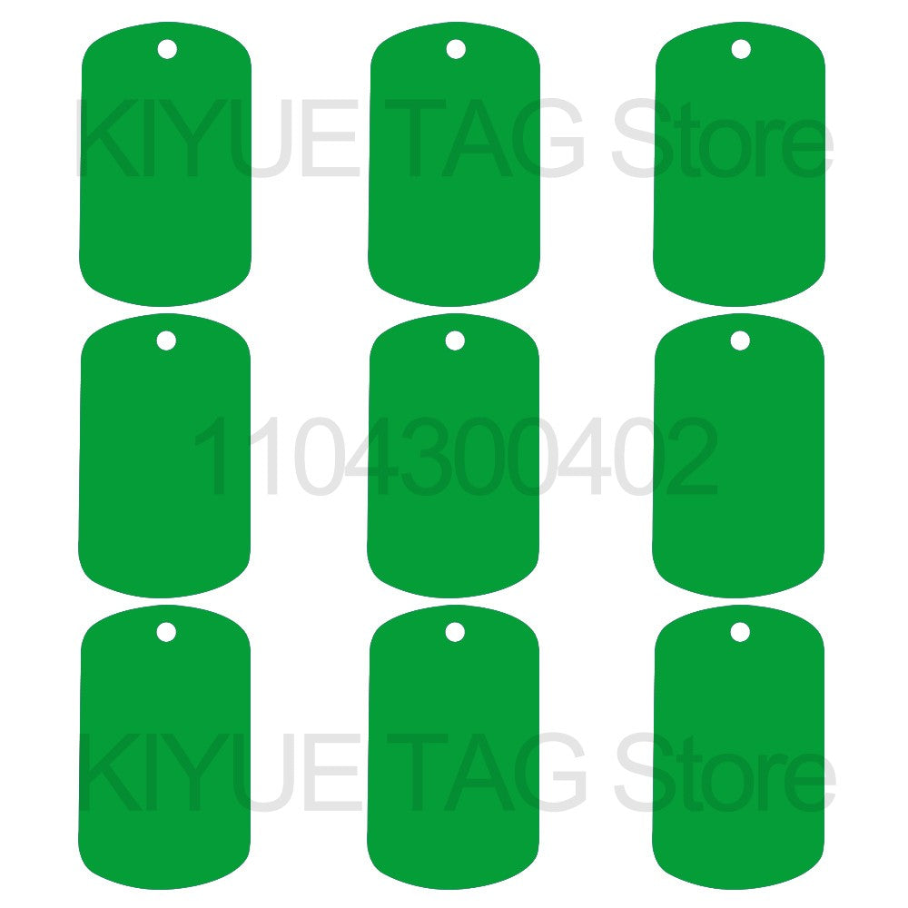 Wholesale 100Pcs Stamping Blanks Aluminum Tags Nameplate Engraving Keychain Crafts Military Tag Dog ID Tags Personalized Signs
