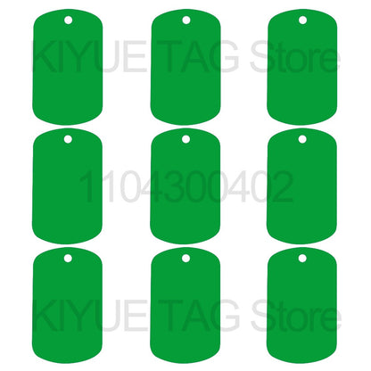 Wholesale 100Pcs Stamping Blanks Aluminum Tags Nameplate Engraving Keychain Crafts Military Tag Dog ID Tags Personalized Signs