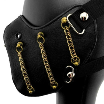 Saibo punk steampunk party protective mask personality chain Halloween adult face mask