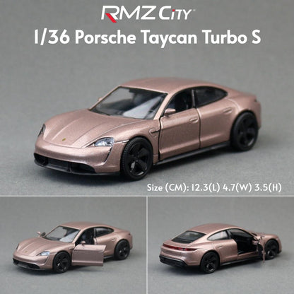 1/36 Porsche 911 GT3 918 Spyder Taycan Carro de Brinquedo de Corrida Modelo RMZ CiTY Metal Fundido Miniatura Coleção Presente Para Meninos Crianças