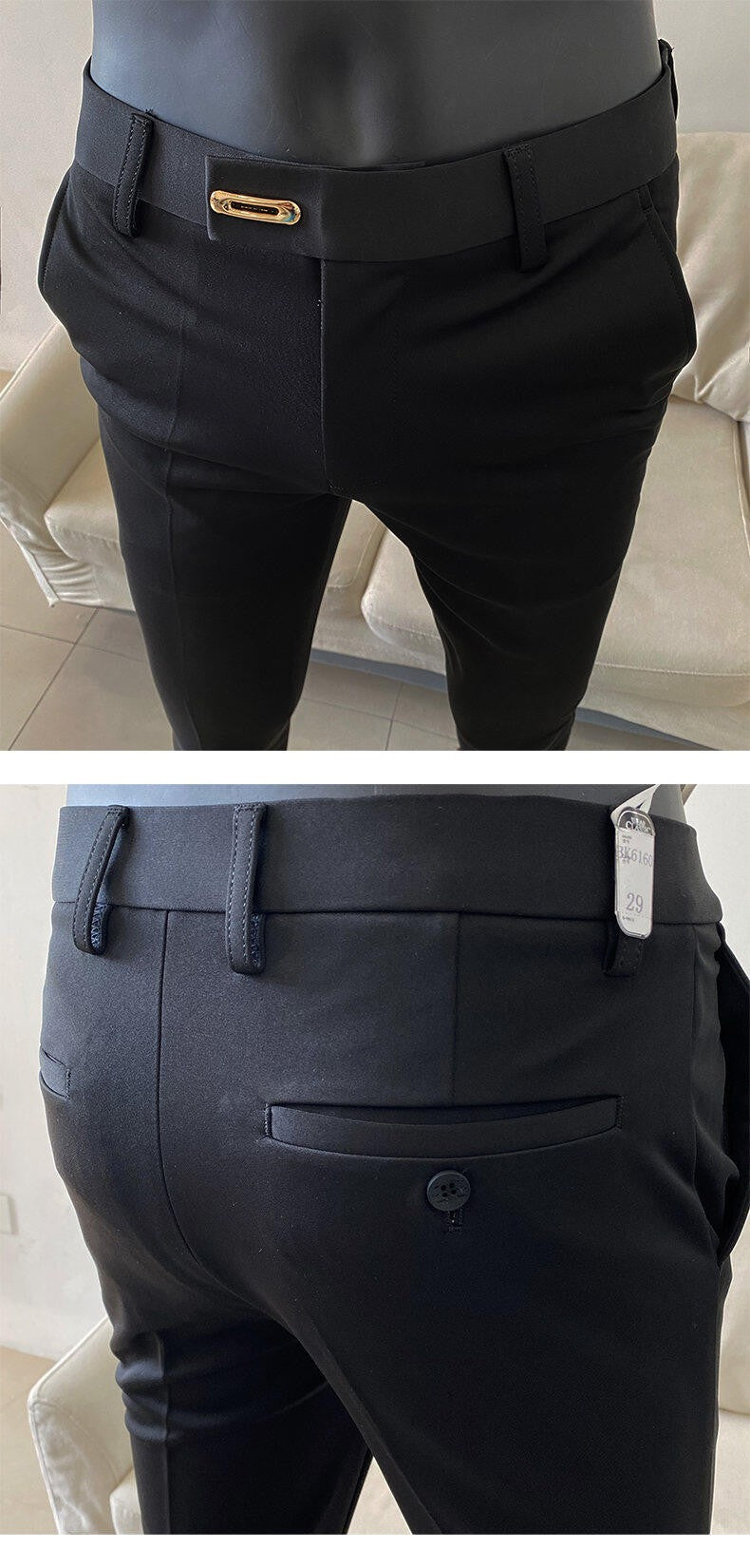 Men Suit Pant 2025 Autumn Solid Elastic Waist Dress Pants Calça Masculina Men Slim Business Office Social Ankle Length Trousers
