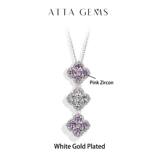 ATTAGEMS 2025 Necklaces for Women Full D Color Moissanite 925 Sterling Silver Pendant Classic Engagement Wedding Fine Jewelry