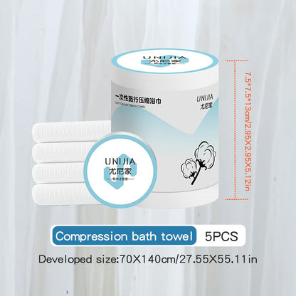 Premium Compressed Towel Tablets Disposable Towel Large Bath Towel Reusable Travel Towel for Hotel Camping Mountaineering Sports