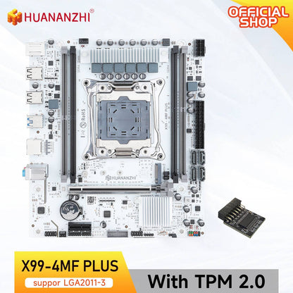 HUANANZHI X99 4MF plus Motherboard with TPM2.0 LGA 2011-3 Support DDR4 RECC/NON ECC Memory NVME Connectivity for PC