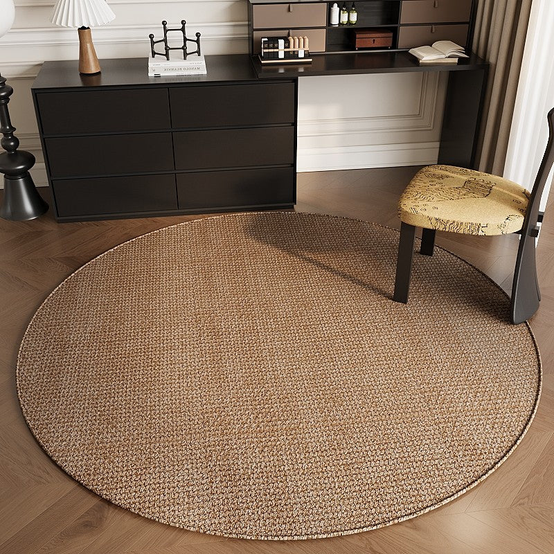 VIKAMA Antique-Style Round Living Room Carpet, Study Computer Chair Mat, Swivel Chair, Bedroom Closet Mat, Home Decoration
