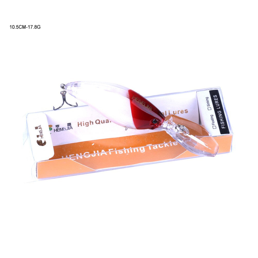 HENGJIA 13G 9CM Iscas de Pesca Rock Crank Bait Crankbait Minnow Baixo Anzóis Triplos Isca Dura Wobbler Língua Longa e Grande