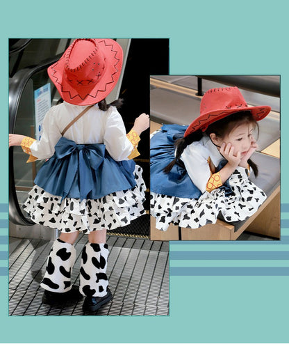 une 1st DayToy Woody, Jessie, and Buzz Lightyear Cosplay Dresses, Halloween Carnival Stage Performance Costumes, Lolita