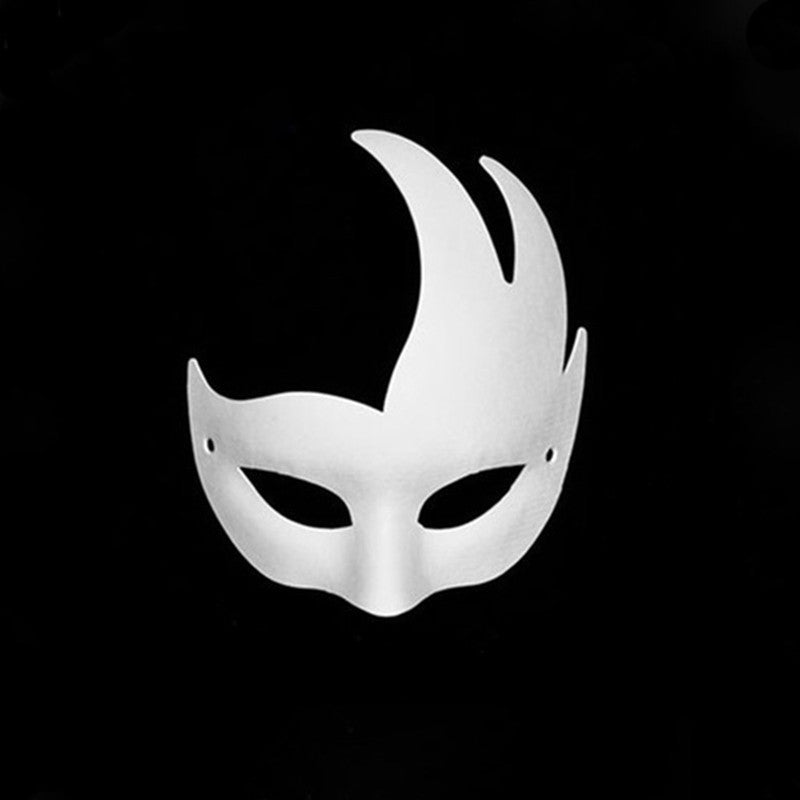 Costume Party Mask 12 Styles Party Mask Decoration White Paper Mask Paper Masquerade Party Accessory For Decoration Draw