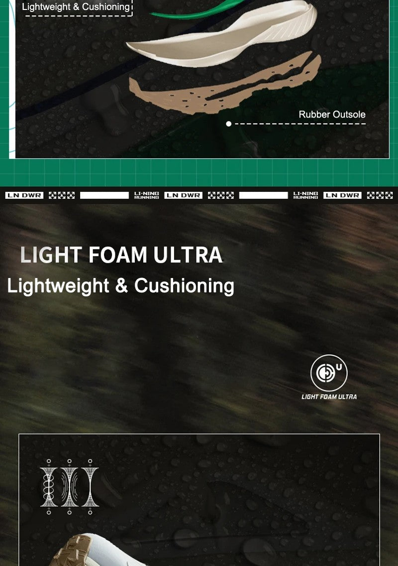 Li-Ning Men BEN XIAO Trail Running Shoes LN DWR Water Repellent Breathable Support Stable LiNing Mountain Sports Shoes ARNV015