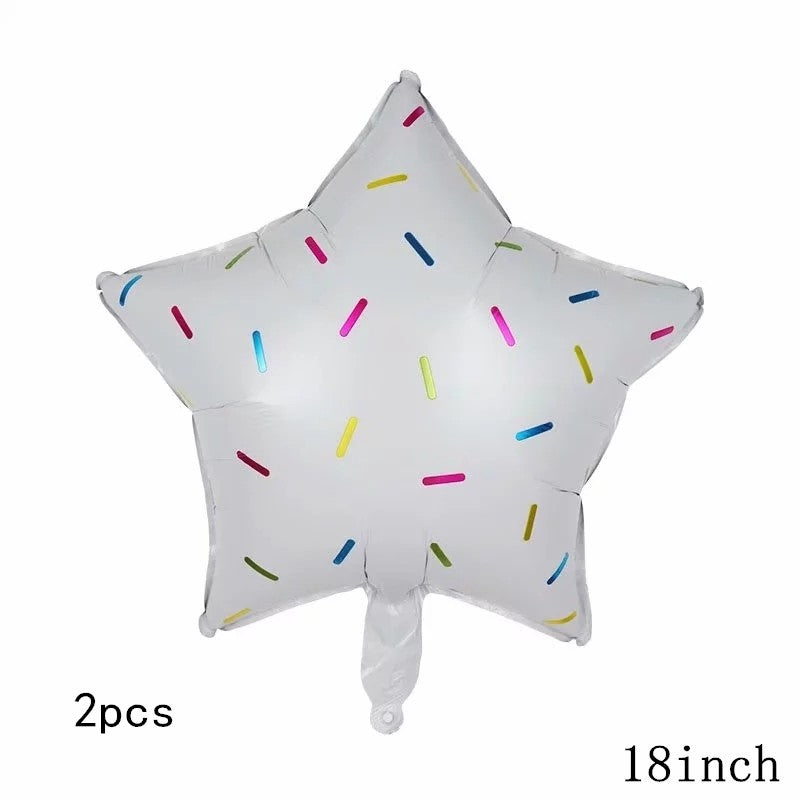 32Inch Donut globos Foil Balloon Fruit Ice Cream Helium Balloon Birthday Party Decoration Kids Toy Sweet Digital baby shower