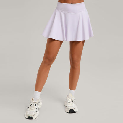 Women's Sports High Waisted Short Skirt Comfortable Breathable Belt Safety Pants and Pocket Tennis Workout Yoga Golf Mini Skirt