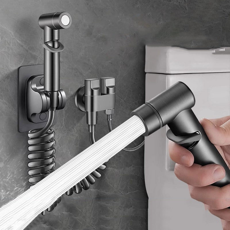 Toilet companion 1 in 2 out flush spray gun faucet bidet booster nozzle bathroom flush gun high pressure household