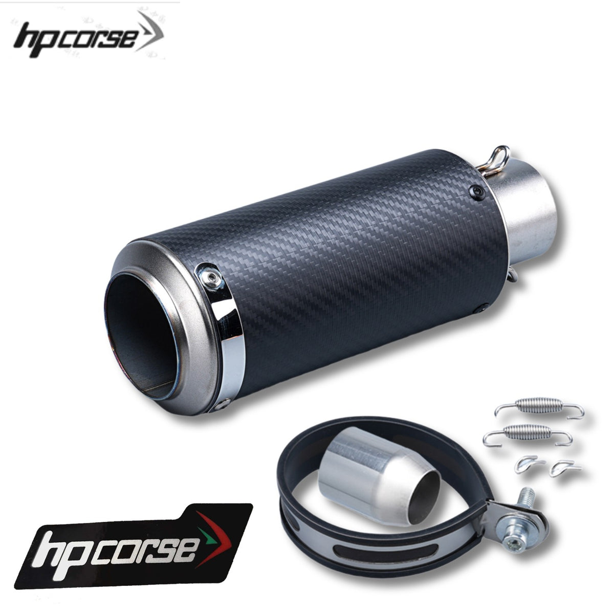 Universal 51mm motorcycle exhaust inox muffler carbon fiber exhaust for z900 R3 R25 MT07 MT09 R1 Z400 Z650