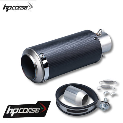 Universal 51mm motorcycle exhaust inox muffler carbon fiber exhaust for z900 R3 R25 MT07 MT09 R1 Z400 Z650
