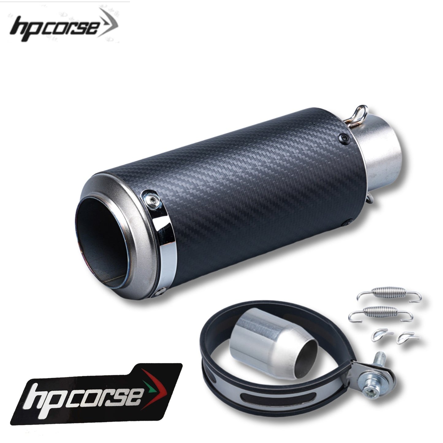 Universal 51mm motorcycle exhaust inox muffler carbon fiber exhaust for z900 R3 R25 MT07 MT09 R1 Z400 Z650