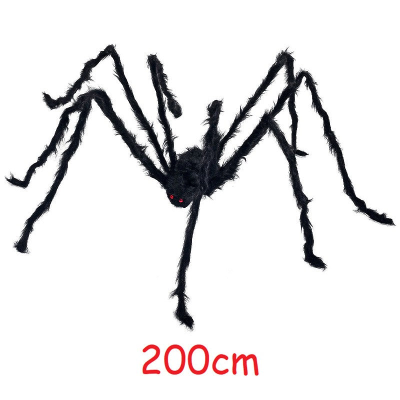 3/2/1pcs Halloween Decor Giant Black Plush Spider Halloween Party Bar Haunted House Horror Props Outdoor Scary Large Spiders