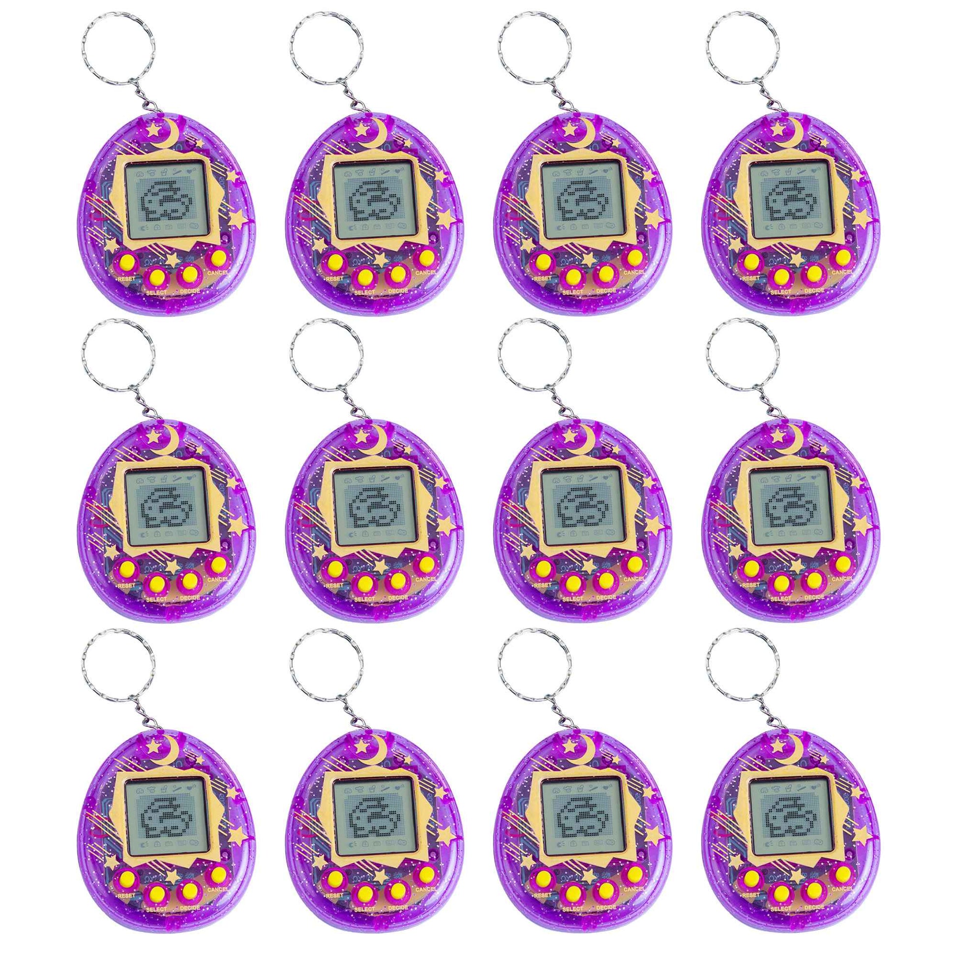 64-6PCS Virtual Pet Keychain Tamagotchi Electronic Toys for kids Video Game Party Favors Birthday Gifts School Classroom Prizes