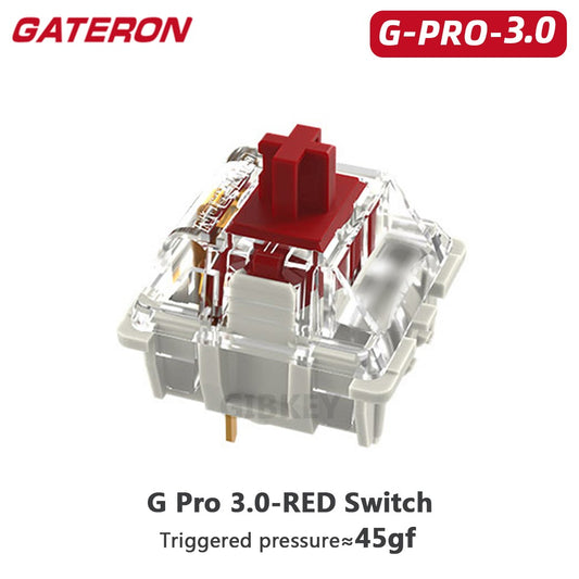 Switch Gateron White Yellow Silver Pro 2.0 V2 3 pin RGB linear Tátil Vermelho Marrom para teclado mecânico hot-swappable
