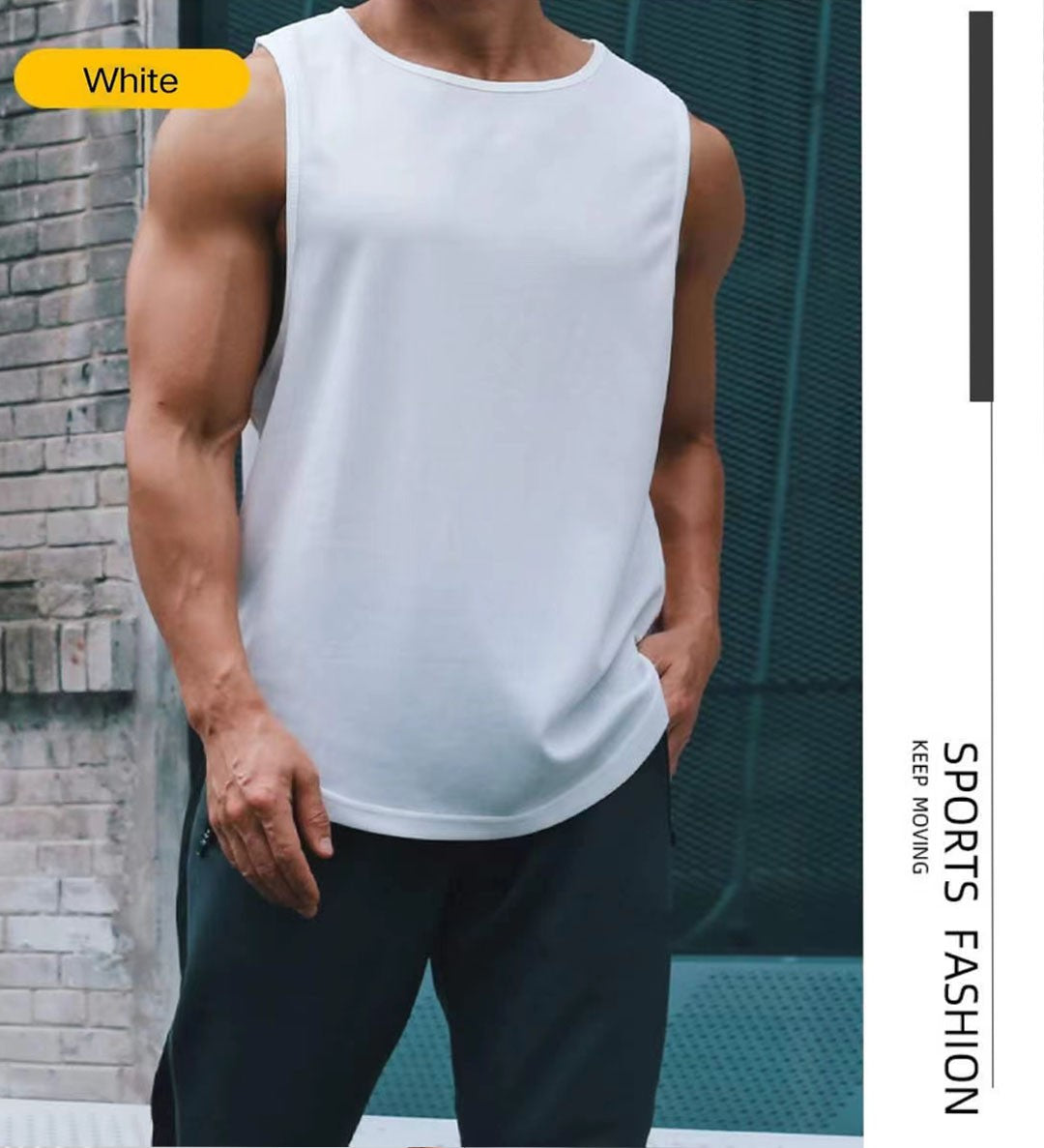 Summer Men's Gym Tank Top Fitness Training Clothing Quick-drying Loose Bodybuilding Sleeveless Shirt Men Fashion Basketball Vest