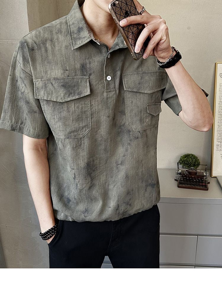 2025 High-end New Short-sleeved Men's Shirt Summer Fashion Trendy Brand Half-sleeved Thin Loose Casual Trend