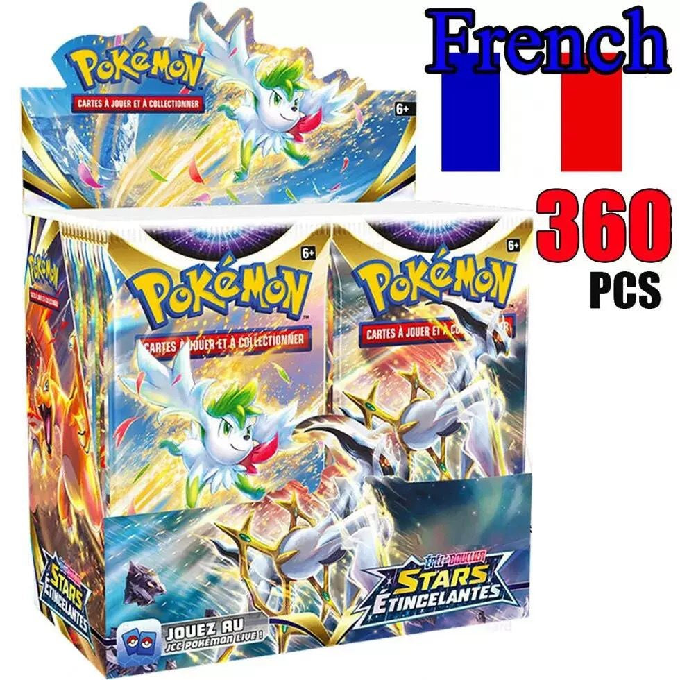 360Pcs French Pokémon TCG: Scarlet & Violet Etsncelles  Astral Radiance Obsidian Flames Booster Box Pokemon Cards 36 Pack Box.