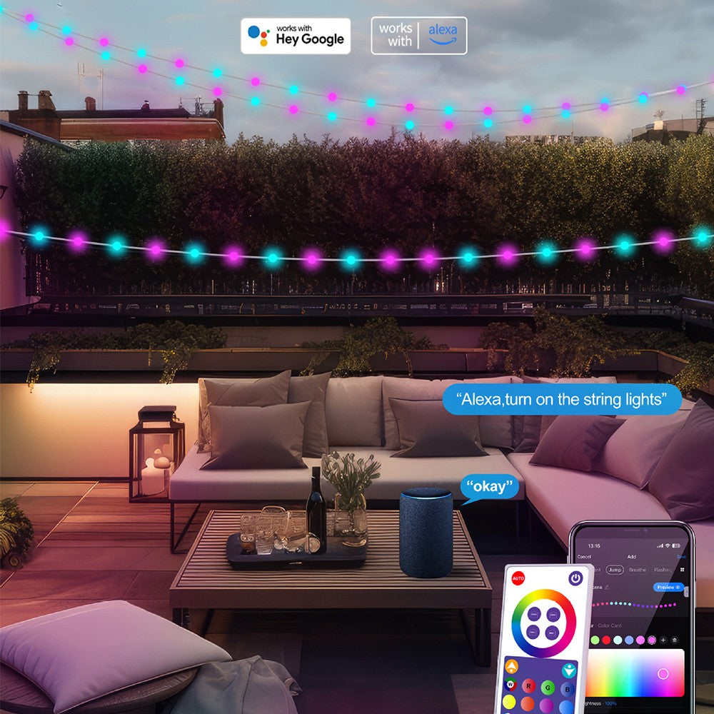 5M/10M/15M/20M Smart LED Light String Fairy Lights For Garden Christmas Halloween Festival Party Decor Outdoor Indoor
