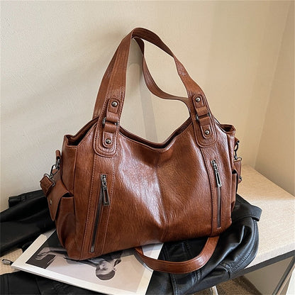 Bolsas de Ombro com Compartimento Interno Macio de Alta Qualidade Cores Contrastantes Bolsas Transversais para Mulheres Bolsas de Mão de Couro PU Modernas