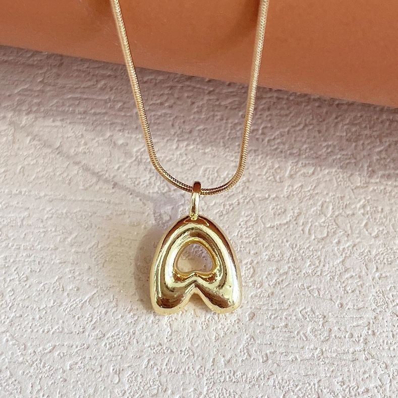 Colar de Aço Inoxidável com Pingente de Nome Letras A-Z do Alfabeto, Colares Minimalistas Iniciais para Homens e Mulheres, Presentes de Moda no Atacado