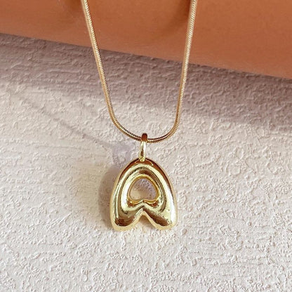 Colar de Aço Inoxidável com Pingente de Nome Letras A-Z do Alfabeto, Colares Minimalistas Iniciais para Homens e Mulheres, Presentes de Moda no Atacado
